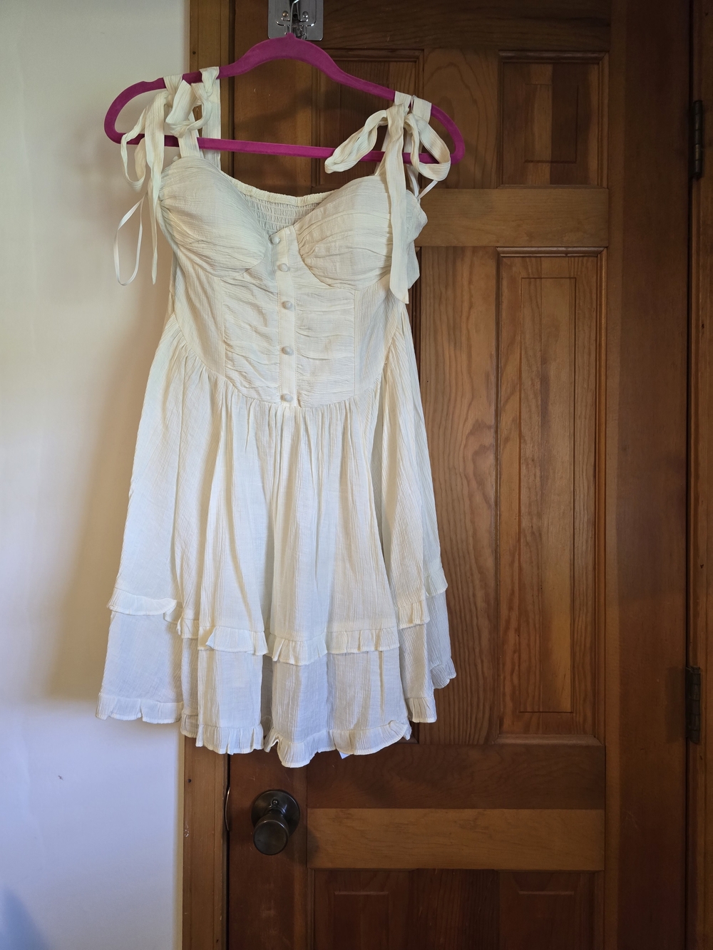 Shein X Ivory Tie-Shoulder Sundress NWT